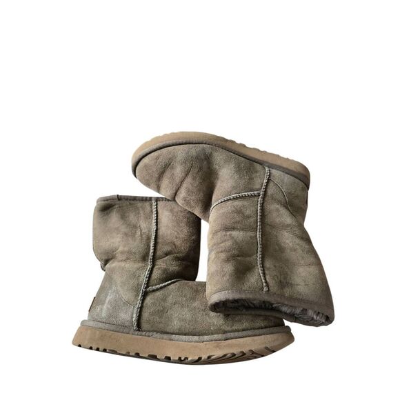 UGG Classic Short Boot ll Boot Burnt Gray  Size 7 Shearling Suede Pull On Bootie - Picture 3 of 7